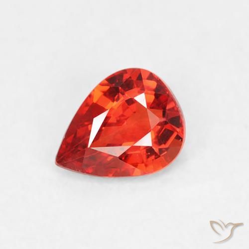 0.40ct Natürlicher Mittelrot Saphir, Birnenform, VVS-VS