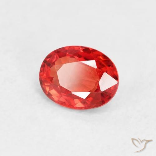 9,17 ctw natürlicher Intensives Rot-Orange Saphir, Oval, VVS-VS