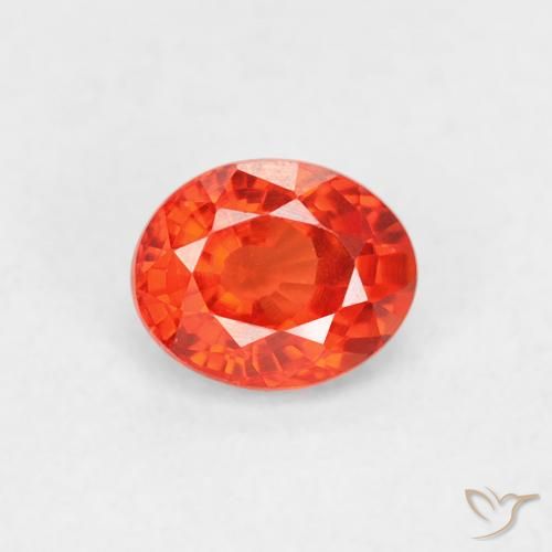 0.47ct Natürlicher Mittelrot Saphir, Oval, VVS
