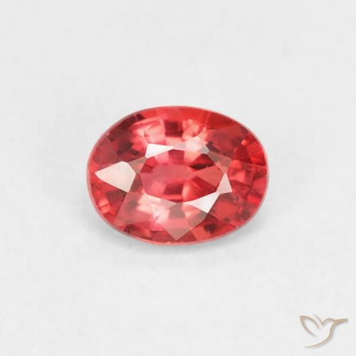 0.41ct Natürlicher Mittelrot Saphir, Oval, VVS