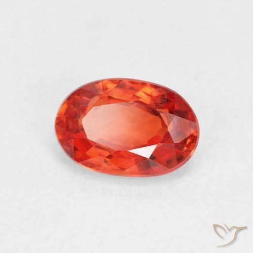 9,17 ctw natürlicher rötlich-orange Saphir, Oval, VVS-VS