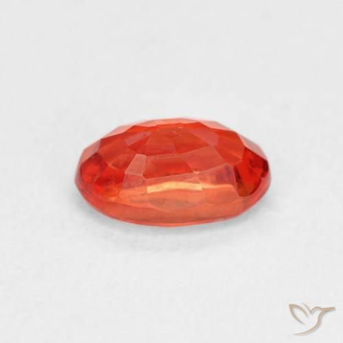 9,17 ctw natürlicher rötlich-orange Saphir, Oval, VVS-VS