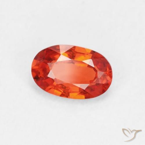 9,17 ctw natürlicher rötlich-orange Saphir, Oval, VVS-VS