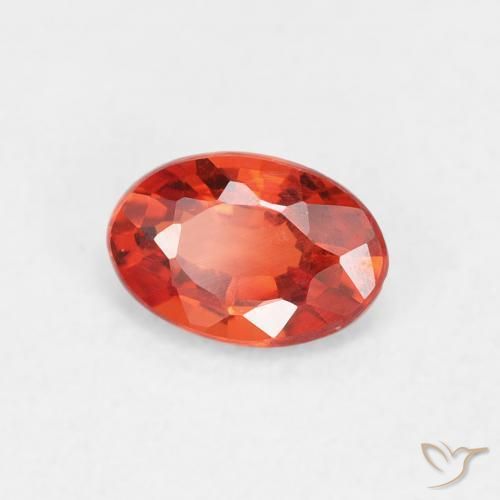 9,17 ctw natürlicher rötlich-orange Saphir, Oval, VVS-VS
