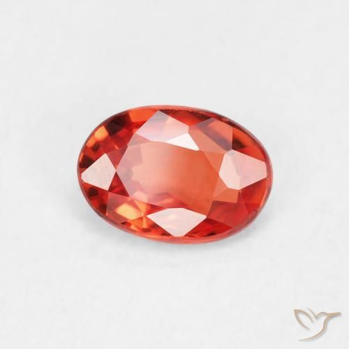 9,17 ctw natürlicher rötlich-orange Saphir, Oval, VVS-VS