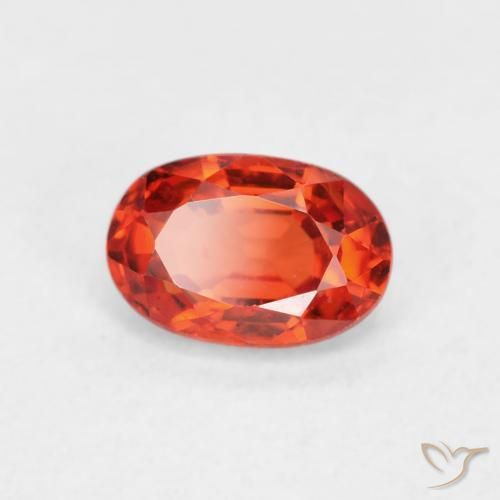 9,17 ctw natürlicher rötlich-orange Saphir, Oval, VVS-VS