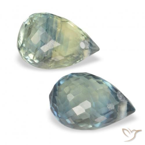 1.74 ct natürliche Graugrün Saphir-Edelsteine, Briolette, VS