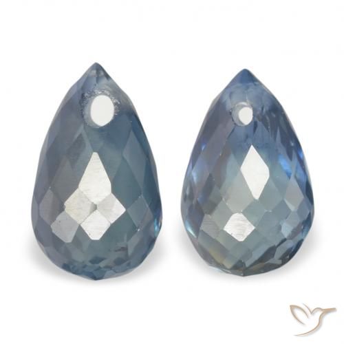 1.46ctw Natürlicher Blau-grün Saphir, Briolette, VS
