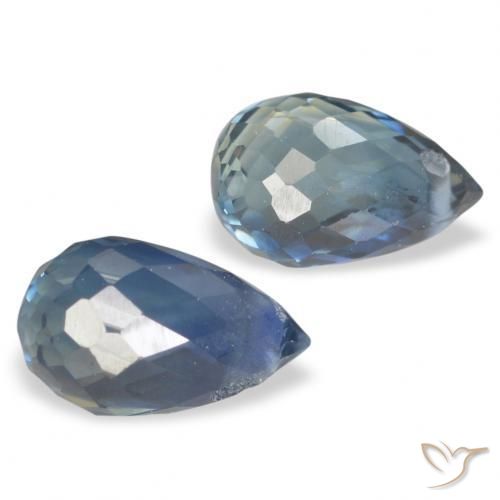 1.46 ct natürliche Blau-grün Saphir-Edelsteine, Briolette, VS