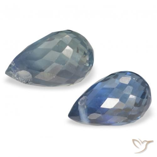 1.46 ct natürliche Blau-grün Saphir-Edelsteine, Briolette, VS