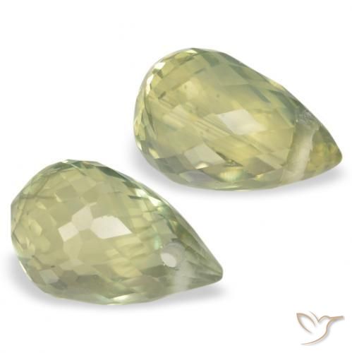 1.35 ct natürliche gelblich-grün Saphir-Edelsteine, Briolette, VS