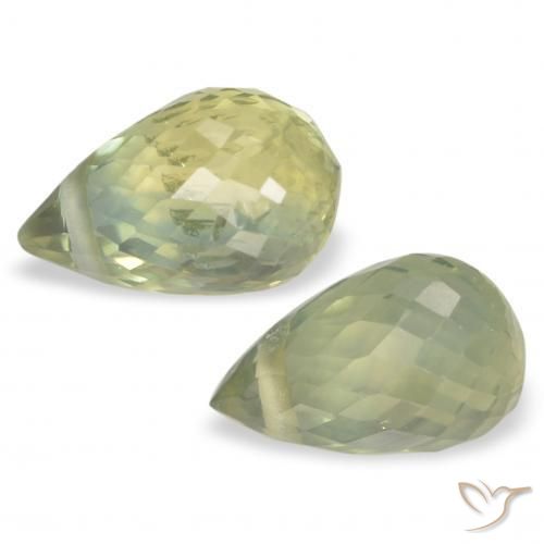 1.35 ct natürliche gelblich-grün Saphir-Edelsteine, Briolette, VS