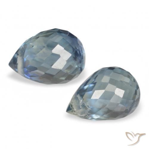 1.44 ct natürliche Blaugrün Saphir-Edelsteine, Briolette, VS
