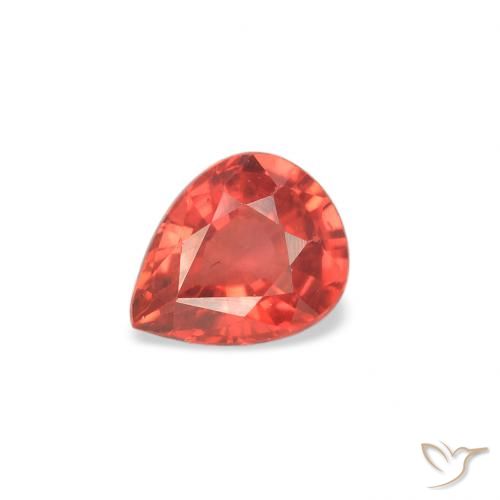 0.42ct Natürlicher Intensives Rot Saphir, Birnenform, VS