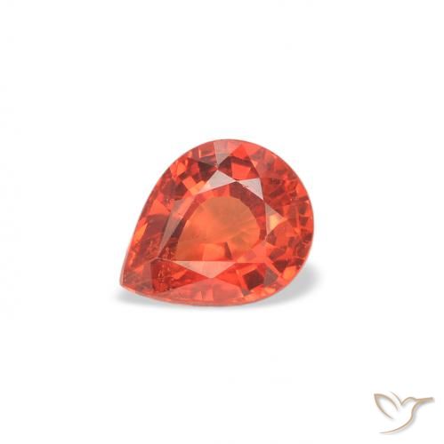 0.46ct Natürlicher Intensives Rot Saphir, Birnenform, VS