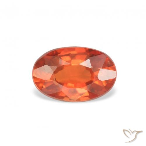 0.70ct Natürlicher Feuerorange Saphir, Oval, VS