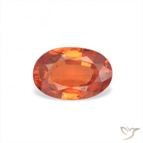0.65ct Natürlicher Feuerorange Saphir, Oval, VS