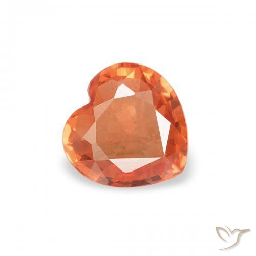 9,17 ctw natürlicher Mittelorange Saphir, Herz, VVS