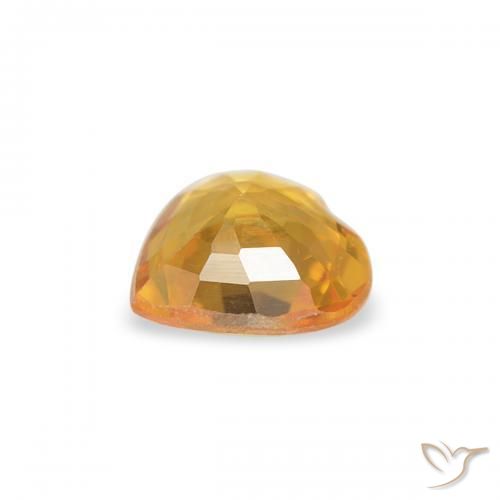 9,17 ctw natürlicher Tiefes Orange-Gold Saphir, Herz, VVS