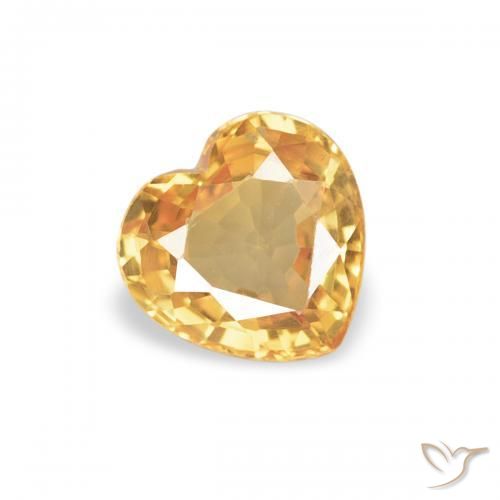 9,17 ctw natürlicher Hellorange-Gold Saphir, Herz, VVS