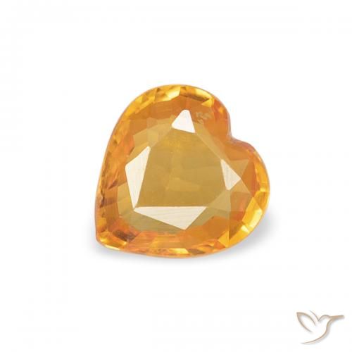 0.37ct Natürlicher Golden Saphir, Herz, VVS