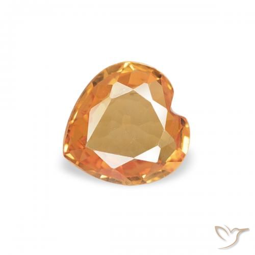 0.32ct Natürlicher hellorange Saphir, Herz, VVS