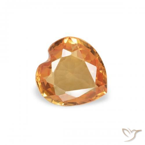 9,17 ctw natürlicher hellorange Saphir, Herz, VVS