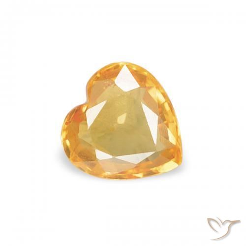 9,17 ctw natürlicher hellorange Saphir, Herz, VVS