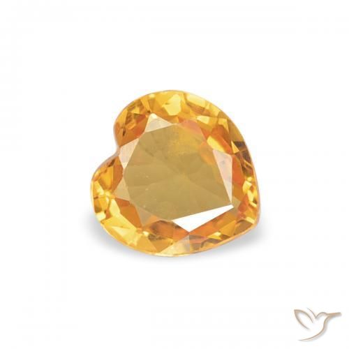 9,17 ctw natürlicher Dunkelorange-Gold Saphir, Herz, VVS