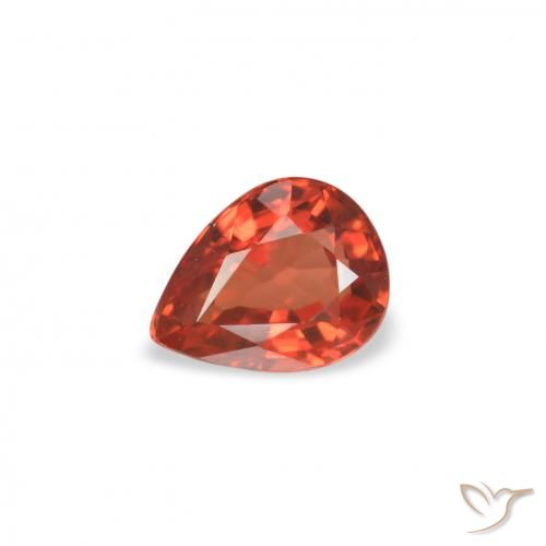 0.39ct Natürlicher Mittelrot Saphir, Birnenform, VVS-VS