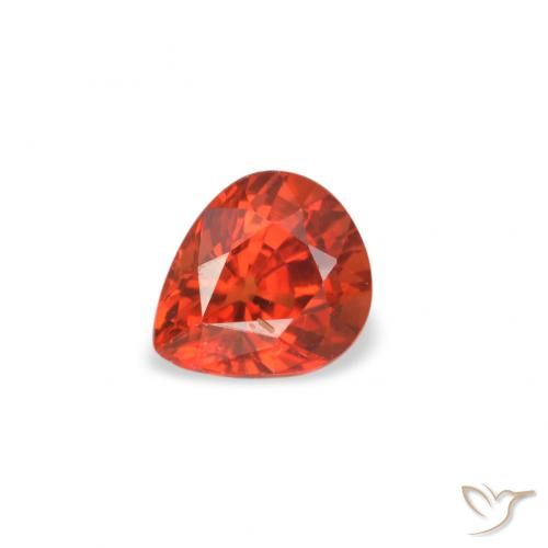 0.45ct Natürlicher Leuchtendes Purpurrot Saphir, Birnenform, VVS-VS
