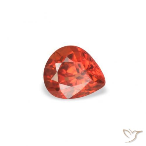 9,17 ctw natürlicher Leuchtendes Purpurrot Saphir, Birnenform, VVS-VS