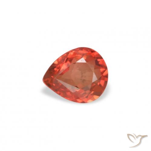 0.43ct Natürlicher Mittelrot Saphir, Birnenform, VVS-VS