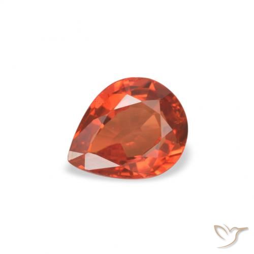 0.51ct Natürlicher Mittelrot Saphir, Birnenform, VVS-VS, Photo A