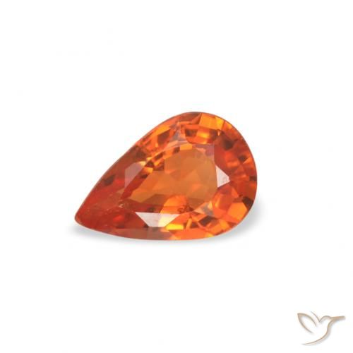 0.46ct Natürlicher Intensives Rot Saphir, Birnenform, VVS-VS