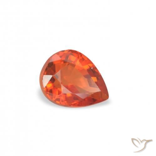9,17 ctw natürlicher rötlich-orange Saphir, Birnenform, VVS-VS
