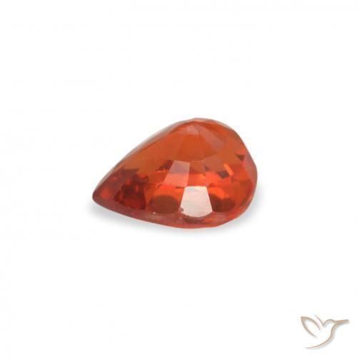 9,17 ctw natürlicher rötlich-orange Saphir, Birnenform, VVS-VS