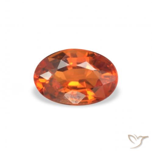 0.65ct Natürlicher Feuerorange Saphir, Oval, VVS-VS