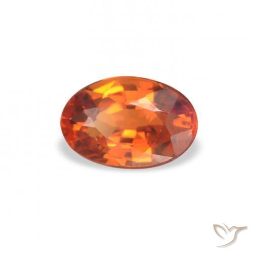 9,17 ctw natürlicher Feuerorange Saphir, Oval, VVS-VS