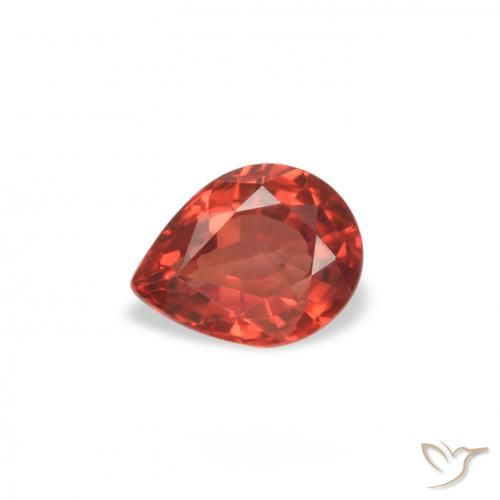 0.45ct Natürlicher Leuchtendes Purpurrot Saphir, Birnenform, VVS-VS