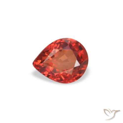 0.42ct Natürlicher Hellrot Saphir, Birnenform, VVS-VS