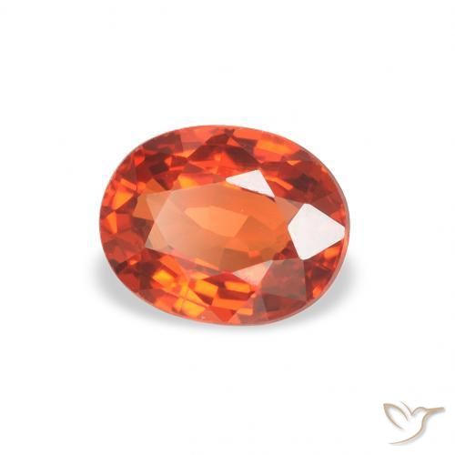 9,17 ctw natürlicher rötlich-orange Saphir, Oval, VVS