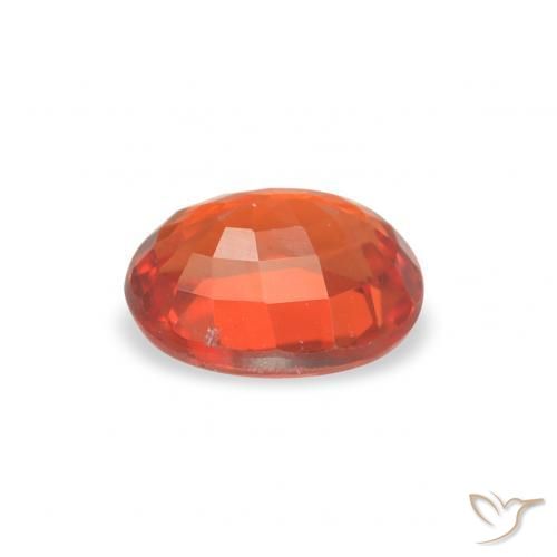 9,17 ctw natürlicher rötlich-orange Saphir, Oval, VVS