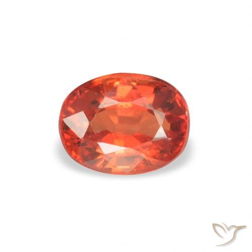 0.52ct Natürlicher rötlich-orange Saphir, Oval, VVS