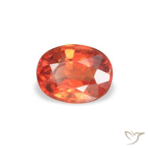 9,17 ctw natürlicher rötlich-orange Saphir, Oval, VVS