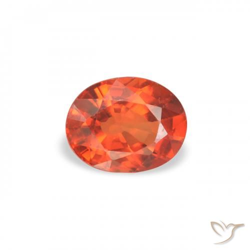 0.39ct Natürlicher Feuerorange Saphir, Oval, VS
