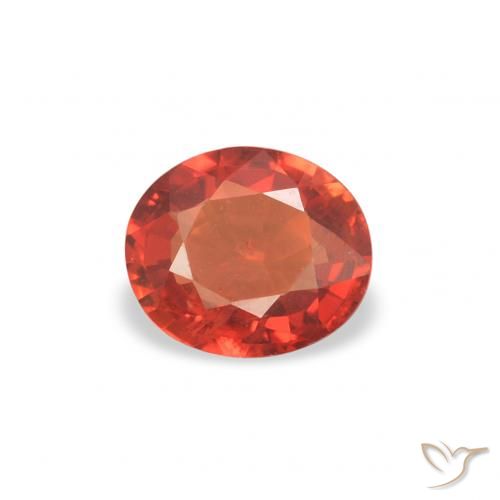 0.36ct Natürlicher Warmes Orange Saphir, Oval, VS