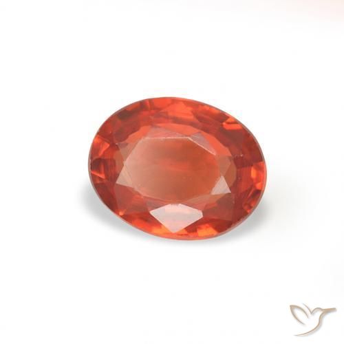 9,17 ctw natürlicher rötlich-orange Saphir, Oval, VS