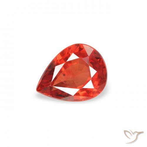 0.38ct Natürlicher Intensives Rot Saphir, Birnenform, VS