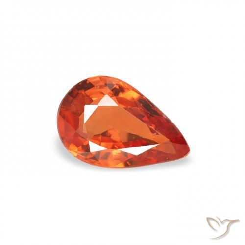 9,17 ctw natürlicher rötlich-orange Saphir, Birnenform, VS